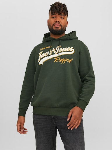 Jack & Jones PlusSize Kapuzensweatshirt »JJELOGO SWEAT HOOD 2 COL 23/24 NOOS PLS« von Jack & Jones PlusSize