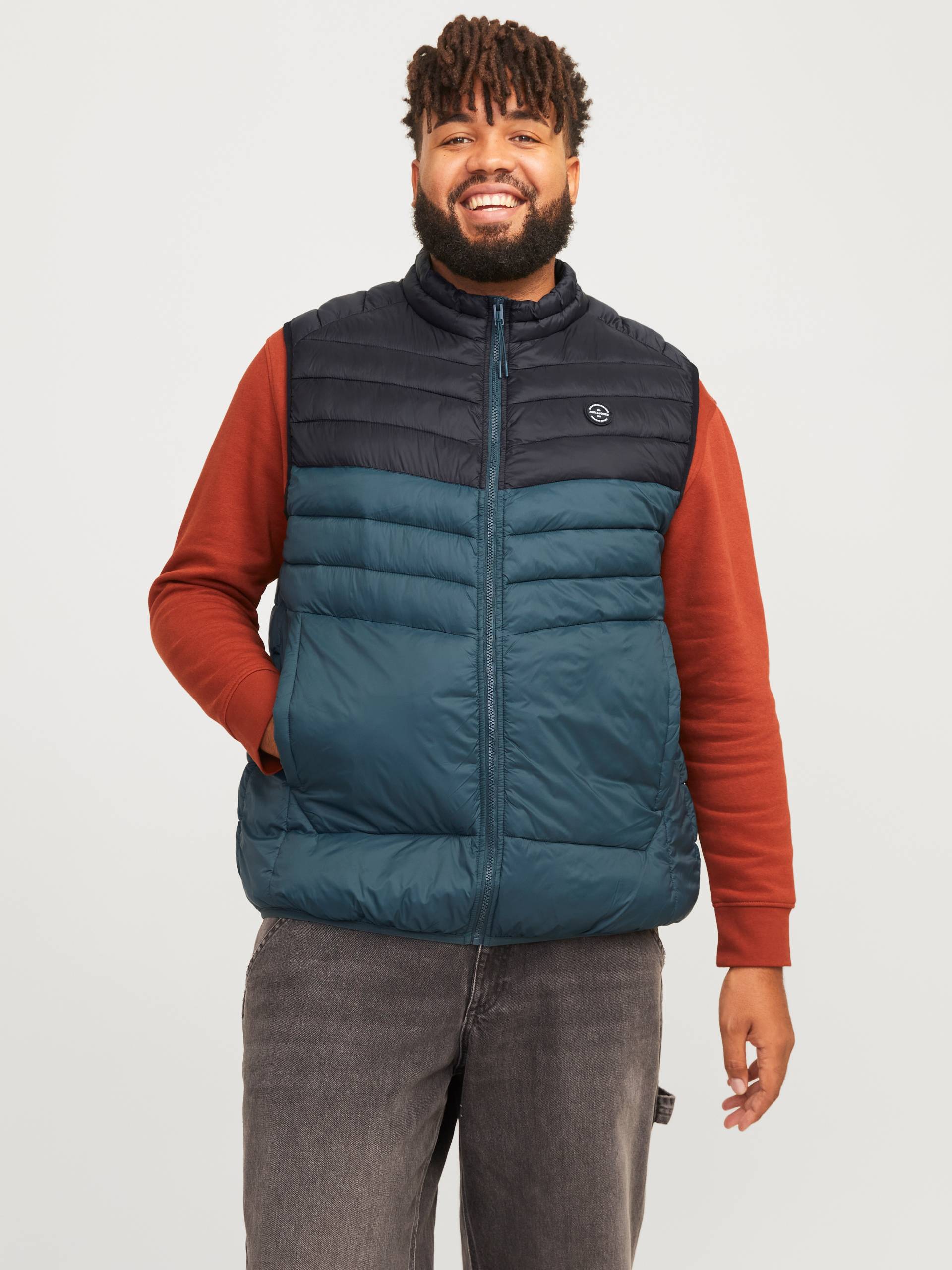 Jack & Jones PlusSize Kurzweste »JJESPRINT BODYWARMER COLLAR NOOS PLS« von Jack & Jones PlusSize