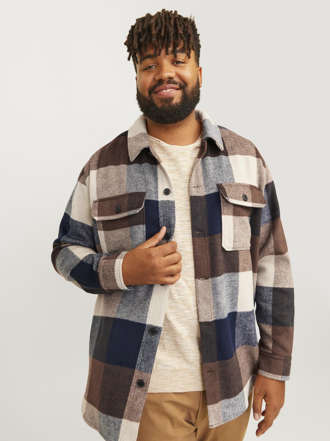 Jack & Jones PlusSize Langarmhemd »JJEBRADLEY OLLIE OVERSHIRT LS NOOS PLS« von Jack & Jones PlusSize