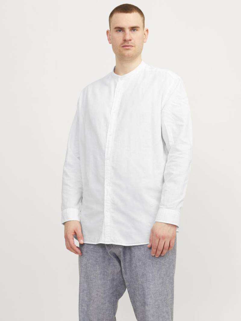 Jack & Jones PlusSize Langarmhemd »JJELINEN BLEND BAND SHIRT LS SN PLS« von Jack & Jones PlusSize