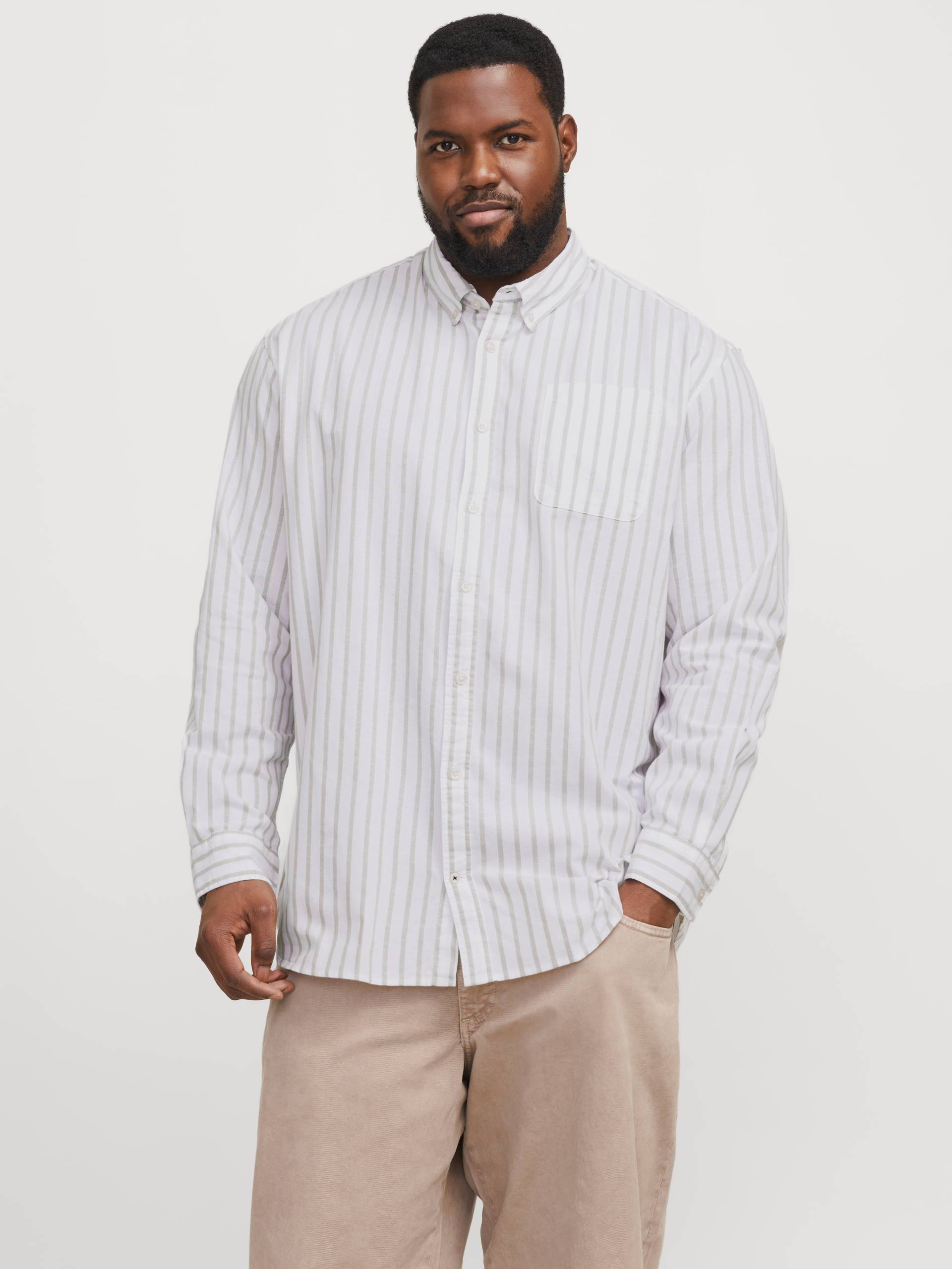 Jack & Jones PlusSize Langarmhemd »JJEOXFORD SHIRT L/S S21 NOOS PLS«, mit Brusttasche von Jack & Jones PlusSize