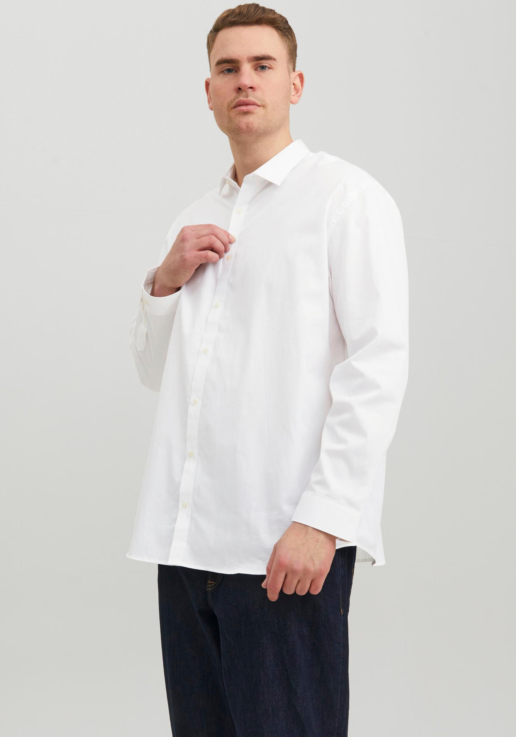 Jack & Jones PlusSize Langarmhemd »JPRBLACARDIFF SHIRT« von Jack & Jones PlusSize