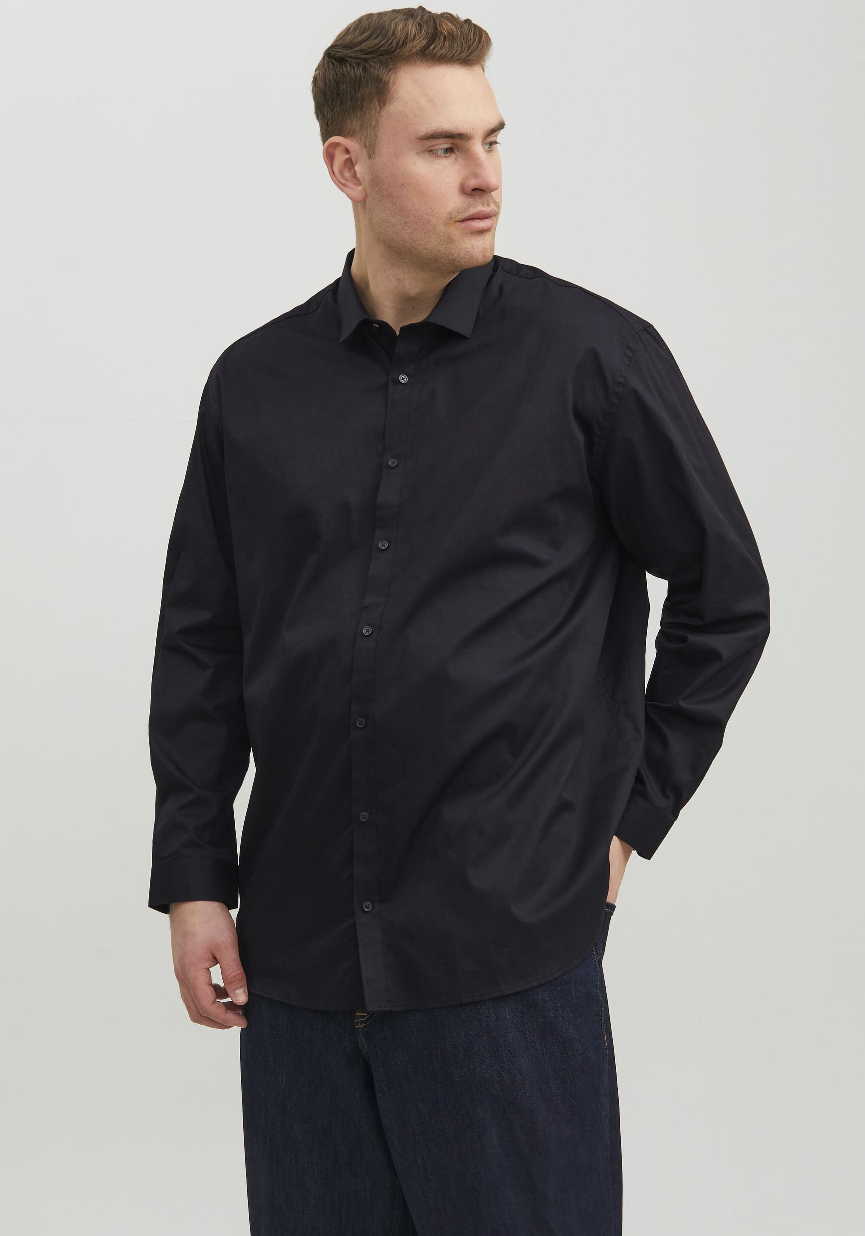 Jack & Jones PlusSize Langarmhemd »JPRBLACARDIFF SHIRT« von Jack & Jones PlusSize