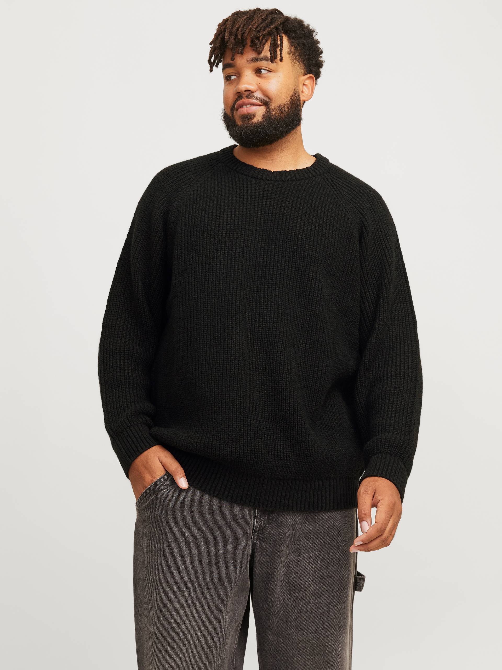 Jack & Jones PlusSize Rundhalspullover »JJJONES KNIT CREW NECK PLS« von Jack & Jones PlusSize