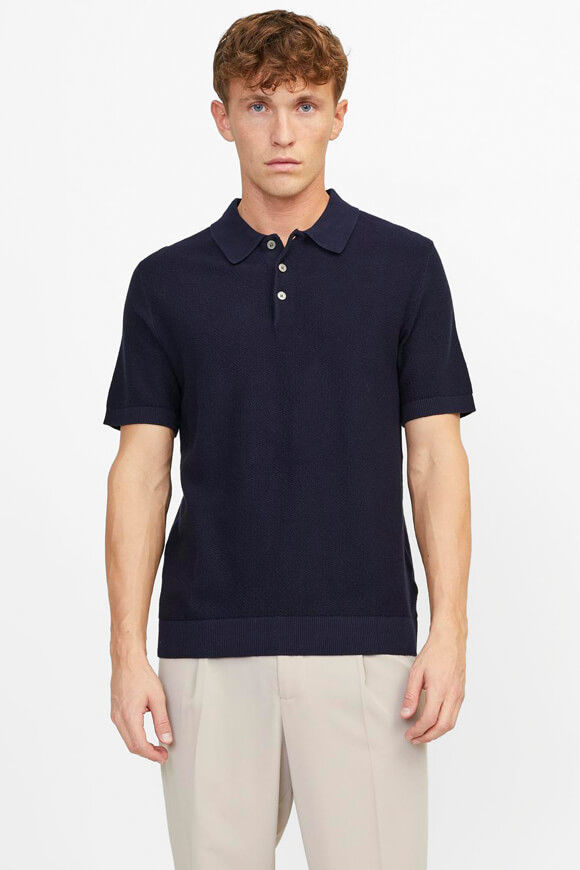 Jack & Jones Premium Blusandri Strick Polo | Night Sky | Herren  | M von Jack & Jones Premium