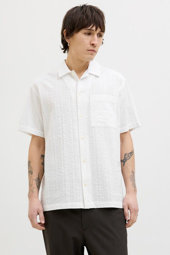 Jack & Jones Premium JPRCCEASTON Oversize Hemd aus Seersucker | White | Herren  | L von Jack & Jones Premium