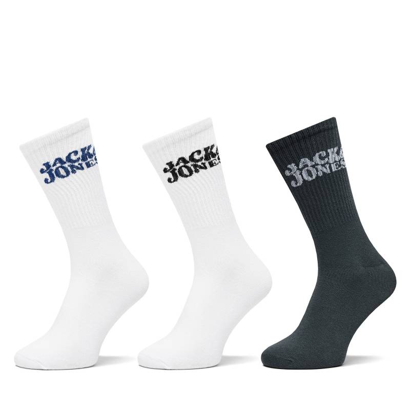 3er-Set hohe Herrensocken Jack&Jones Elton 12266923 Weiß von Jack&Jones