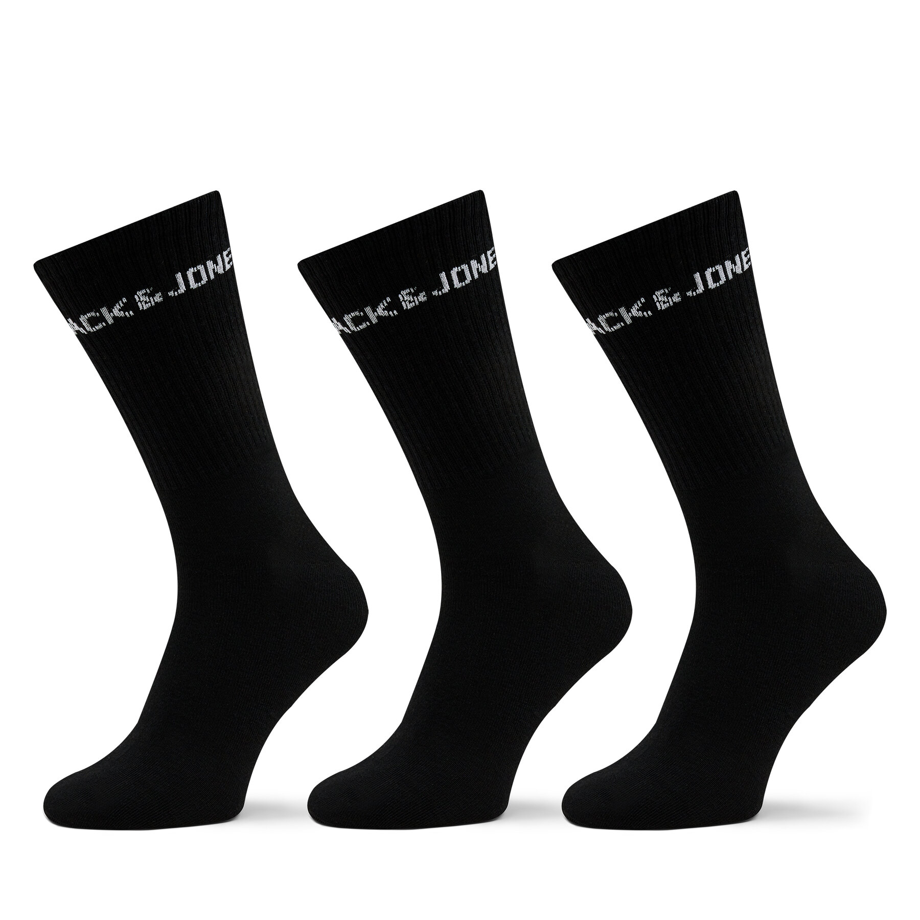 3er-Set hohe Herrensocken Jack&Jones Melvin 12260083 Schwarz von Jack&Jones