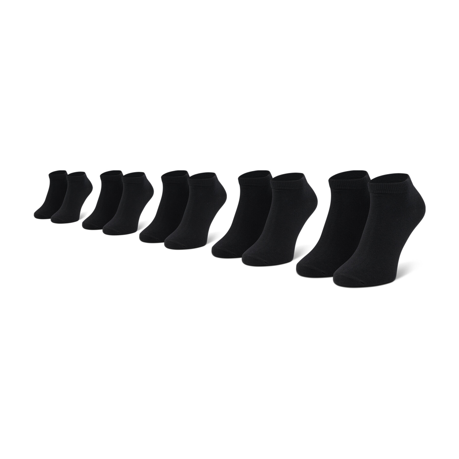 5er-Set niedrige Herrensocken Jack&Jones Jacdongo 12120278 Schwarz von Jack&Jones