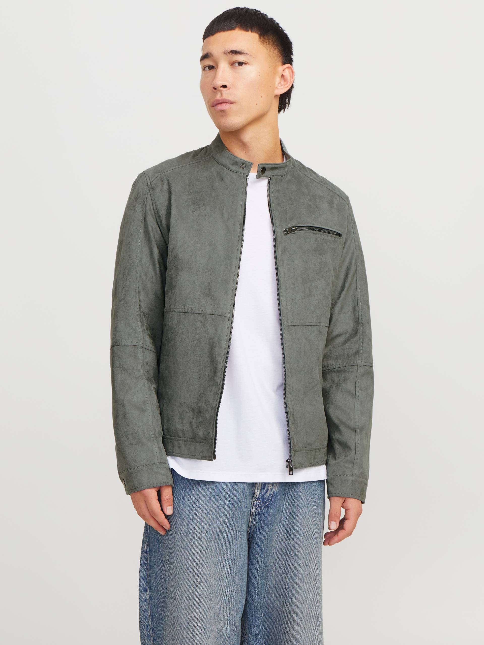 Jack & Jones Bikerjacke »JJEDYLAN BIKER JACKET NOOS«, ohne Kapuze, mit Brusttasche von Jack & Jones