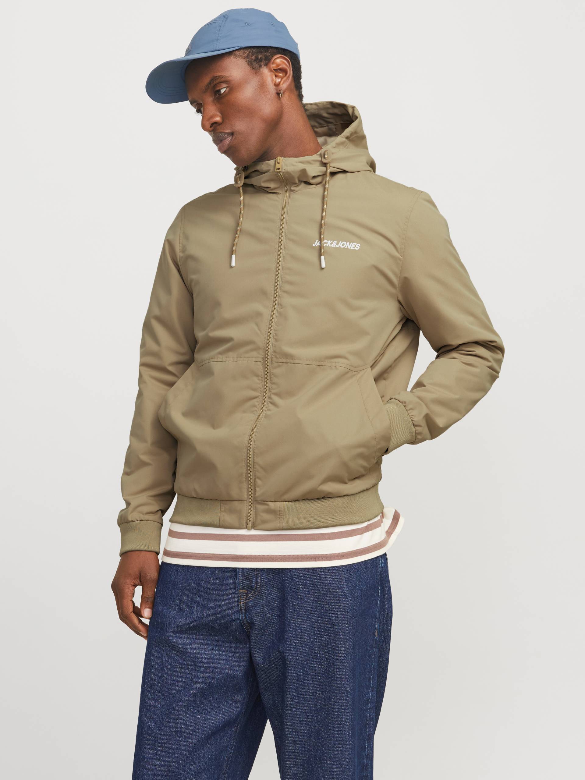 Jack & Jones Blouson »JJERUSH HOOD BOMBER NOOS«, mit Kapuze, mit Logo Schriftzug von Jack & Jones