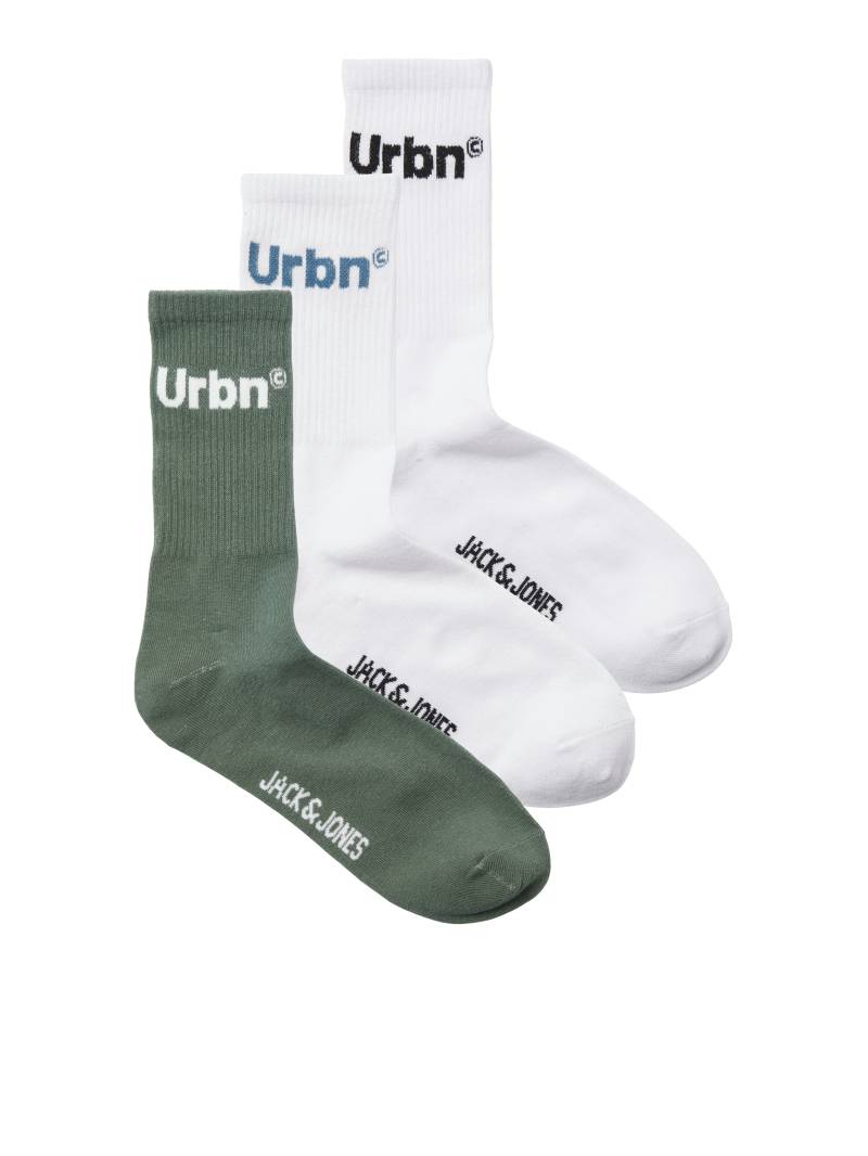 Jack & Jones Freizeitsocken »JACURBN TENNIS SOCKS 3 PACK SN«, (Packung, 3 Paar), mit Schriftzug von Jack & Jones