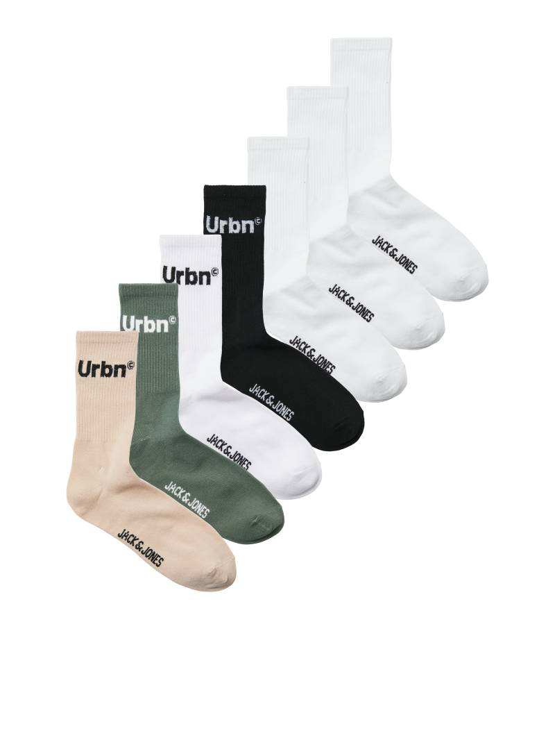 Jack & Jones Freizeitsocken »JACURBN TENNIS SOCKS 7 PACK SN«, (Packung, 7 Paar), mit Schriftzug von Jack & Jones