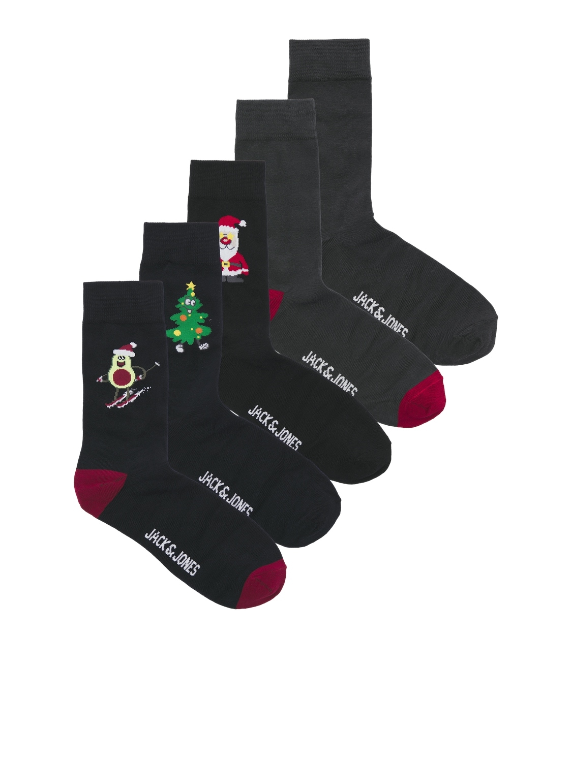 Jack & Jones Freizeitsocken »JACXMAS ELEMENTS SOCKS GIFTBOX«, (5 Paar) von Jack & Jones