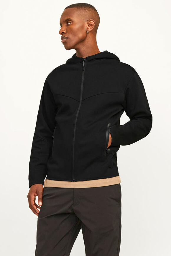 Jack & Jones Fusion Kapuzensweatjacke | Black | Herren  | L von Jack & Jones