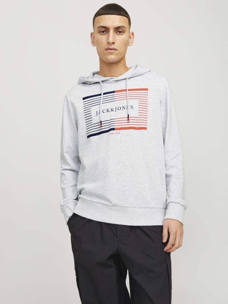 Jack & Jones Hoodie »JJCYRUS SWEAT HOOD: Komfortable Baumwollmischung mit coolem Gummidruck«, Vielseitiges Sweatshirt: Angenehme Sweatware von Jack & Jones