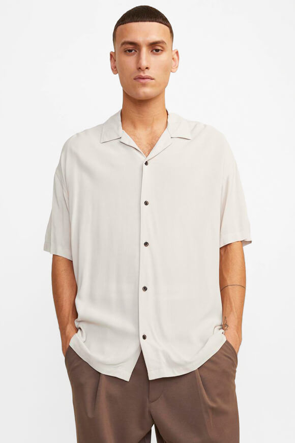 Jack & Jones Jeff Solid Resort Oversize Hemd | Moonbeam | Herren  | L von Jack & Jones