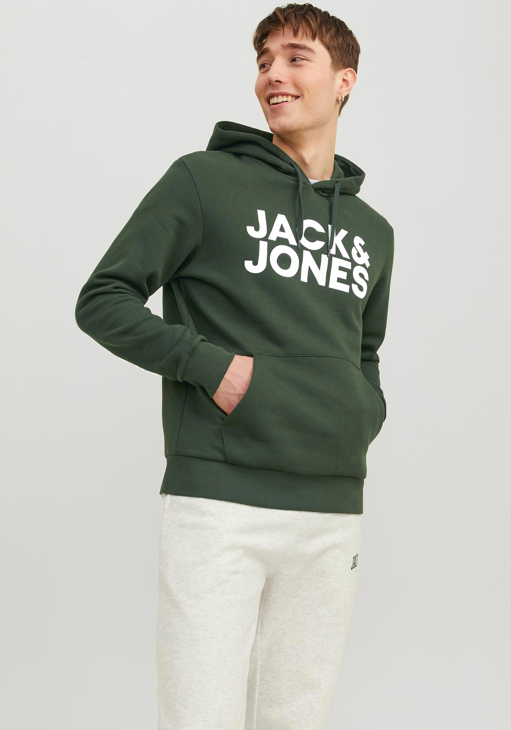 Jack & Jones Kapuzensweatshirt »JJECORP LOGO SWEAT HOOD NOOS«, mit Logo Print von Jack & Jones