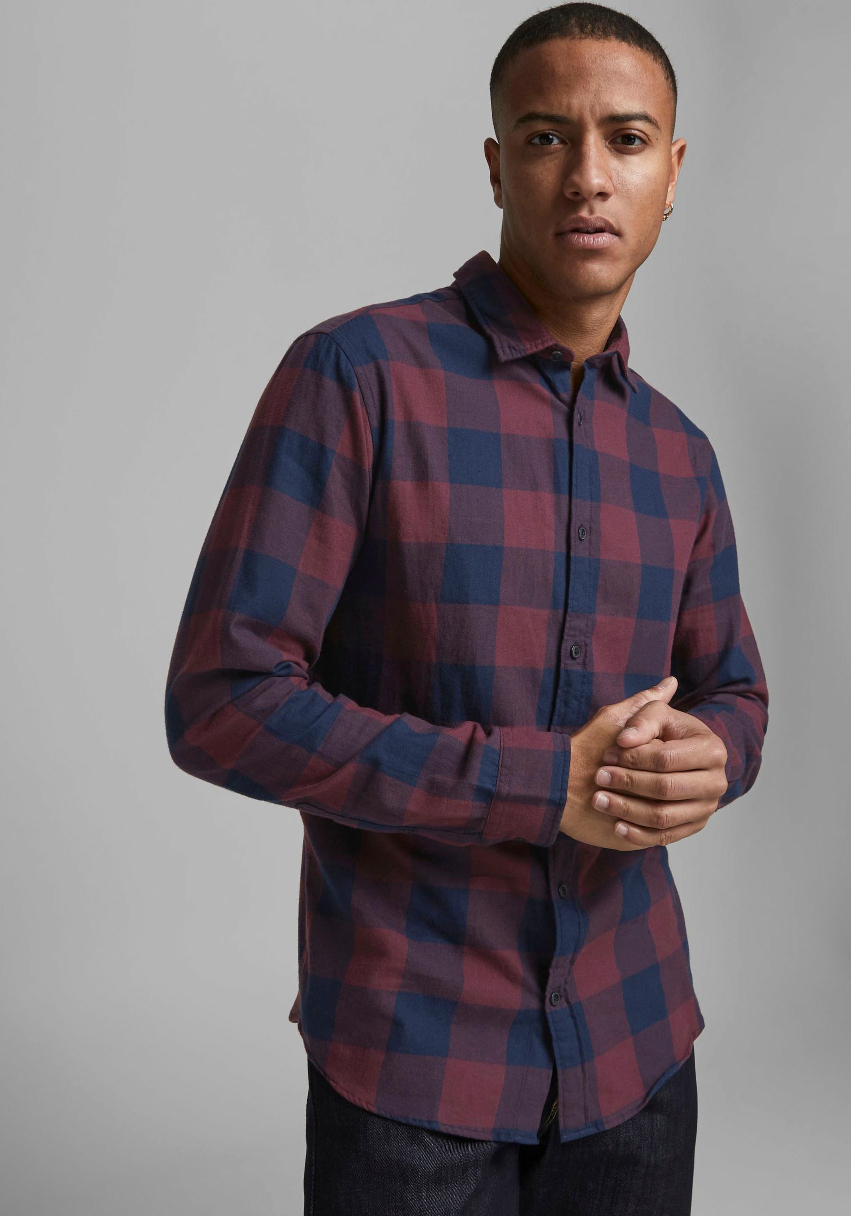 Jack & Jones Karohemd »JJ JJEGINGHAM TWILL SHIRT L/« von Jack & Jones