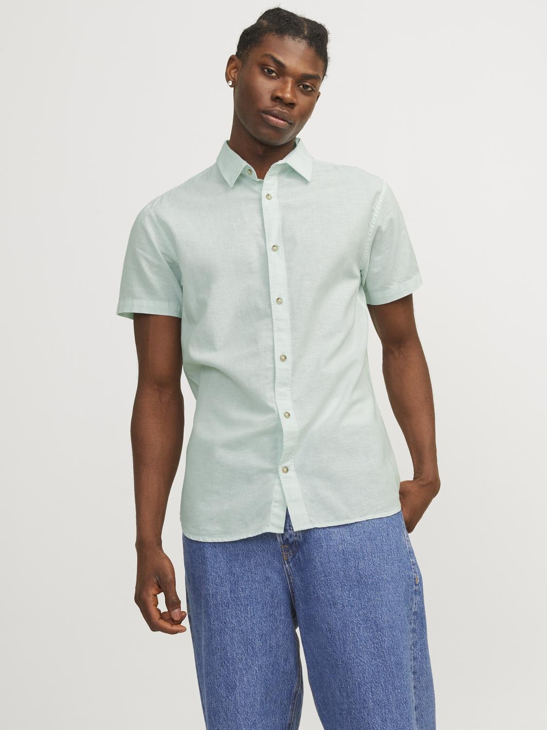 Jack & Jones Kurzarmhemd »JJESUMMER LINEN BLEND SHIRT SS SN« von Jack & Jones