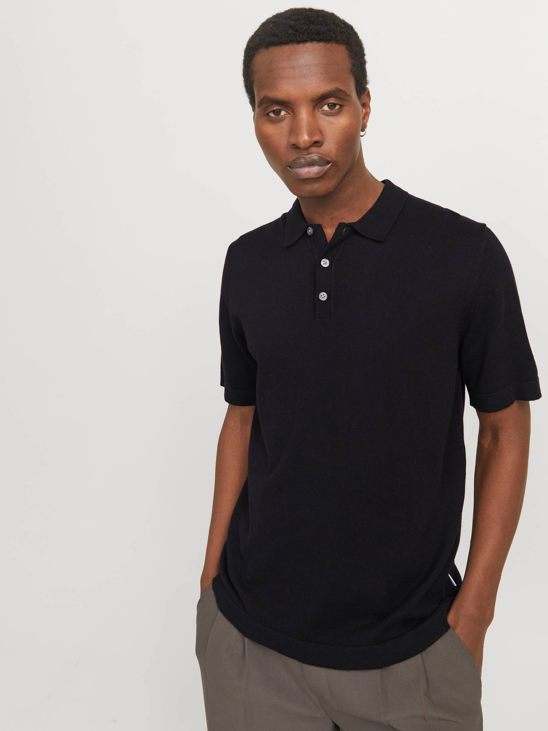 Jack & Jones Kurzarmpullover »JJEEMIL KNIT RELAXED POLO SS SN«, mit Polo Kragen von Jack & Jones