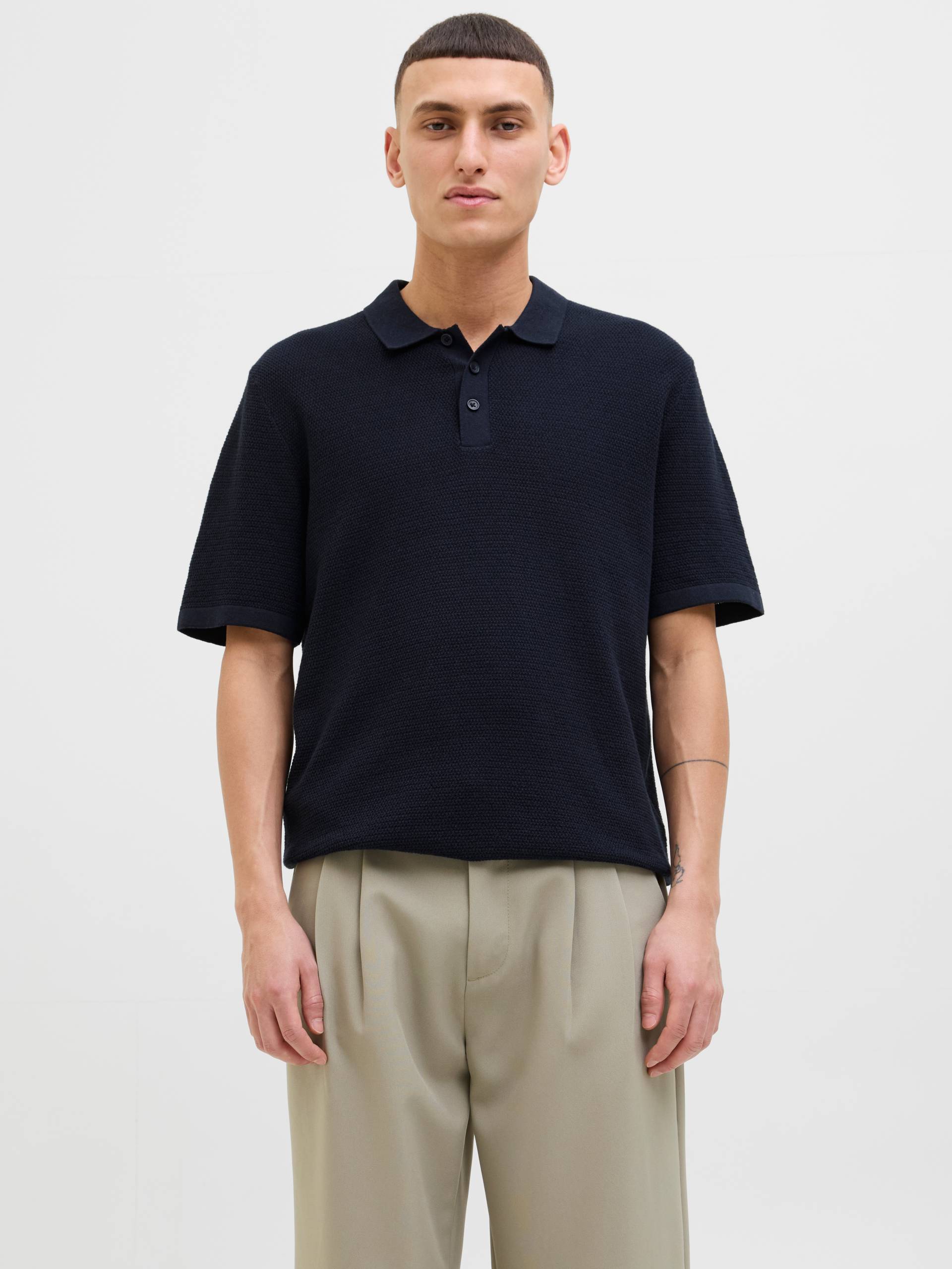 Jack & Jones Kurzarmpullover »JJEGEORGE KNIT POLO SS SN«, mit Polo Kragen von Jack & Jones