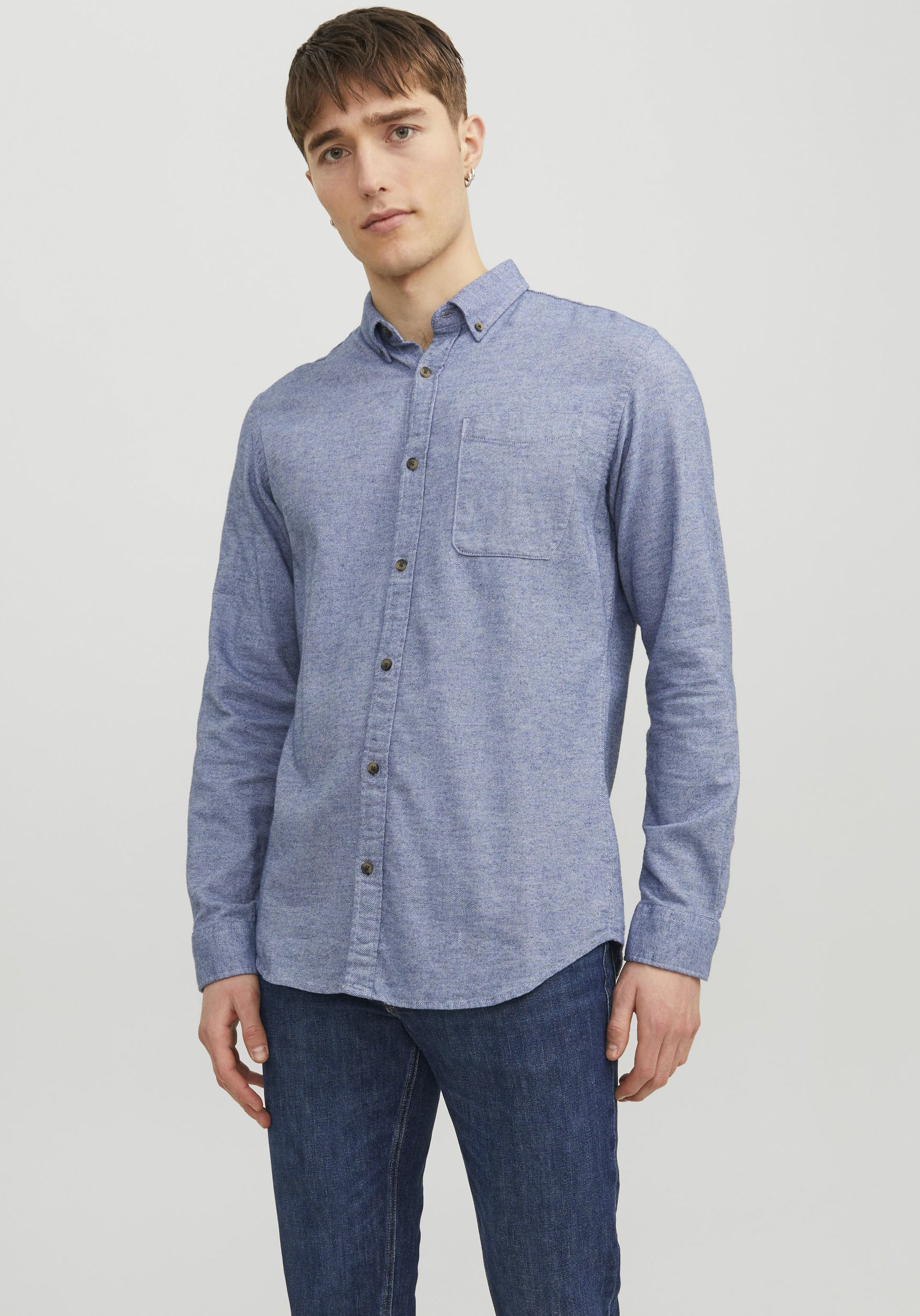 Jack & Jones Langarmhemd »JJECLASSIC MELANGE SHIRT LS SN« von Jack & Jones