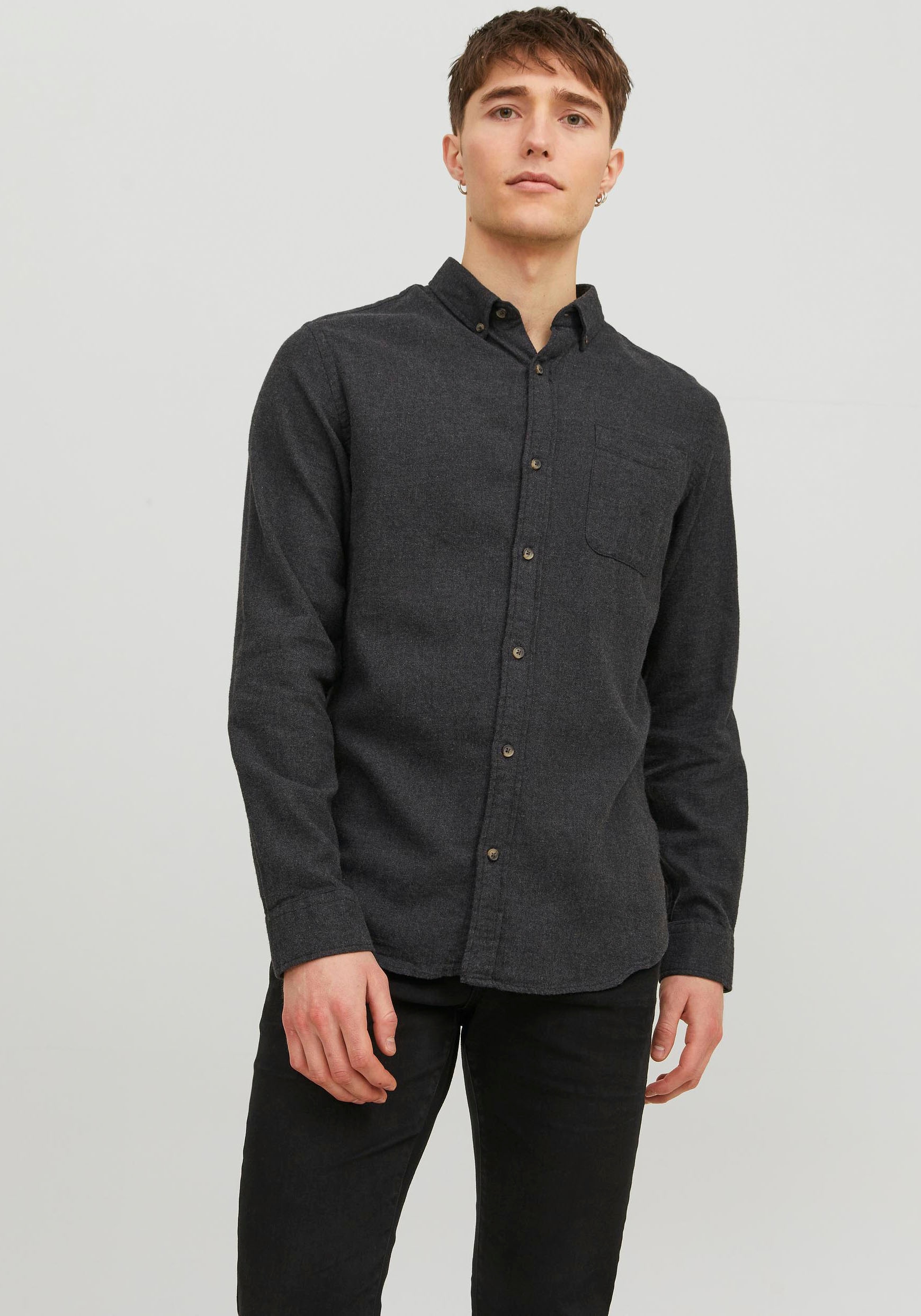 Jack & Jones Langarmhemd »JJECLASSIC MELANGE SHIRT LS SN« von Jack & Jones