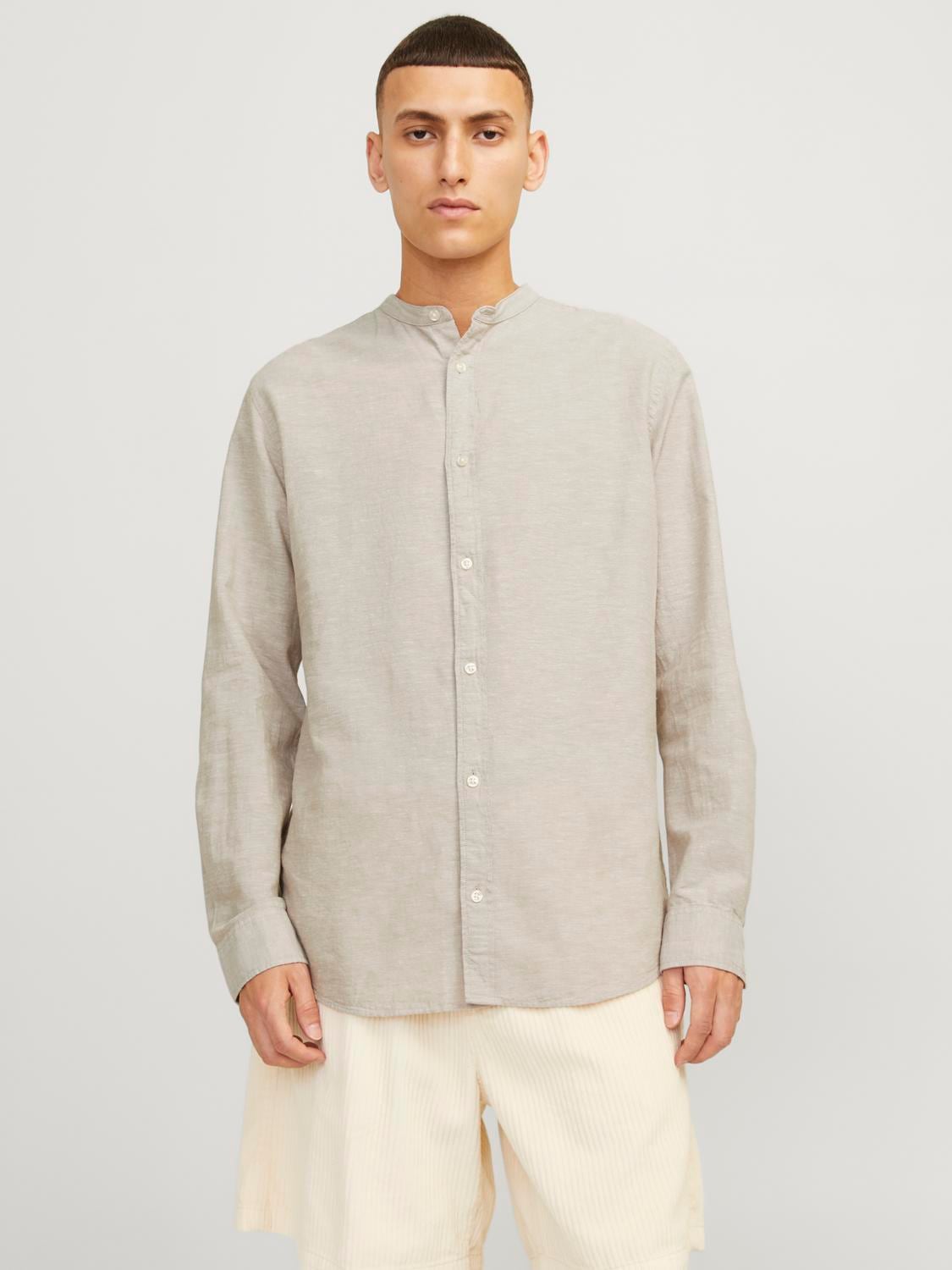 Jack & Jones Langarmhemd »JJELINEN BLEND BAND SHIRT LS SN« von Jack & Jones