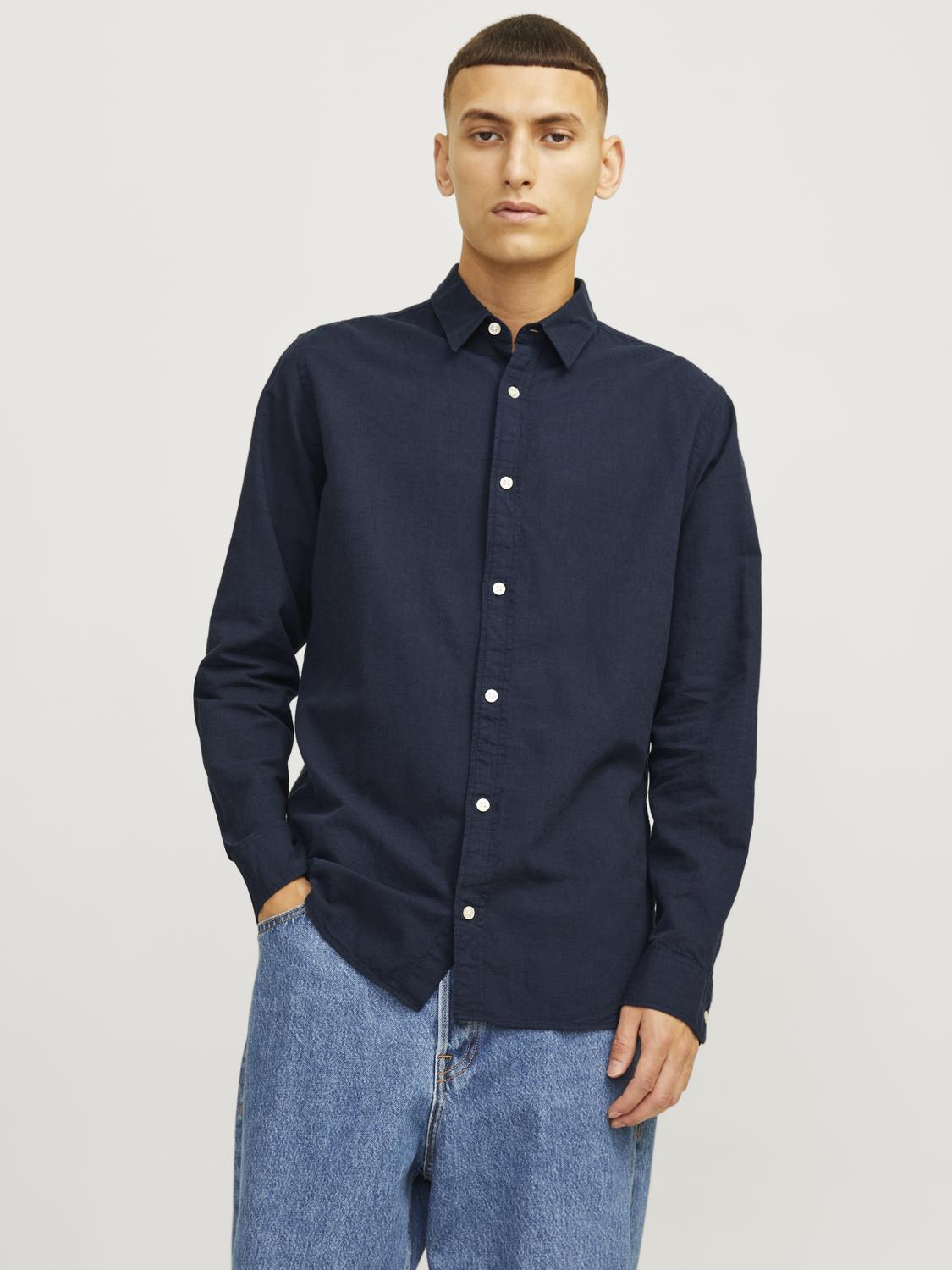 Jack & Jones Langarmhemd »JJELINEN BLEND SHIRT LS SN« von Jack & Jones