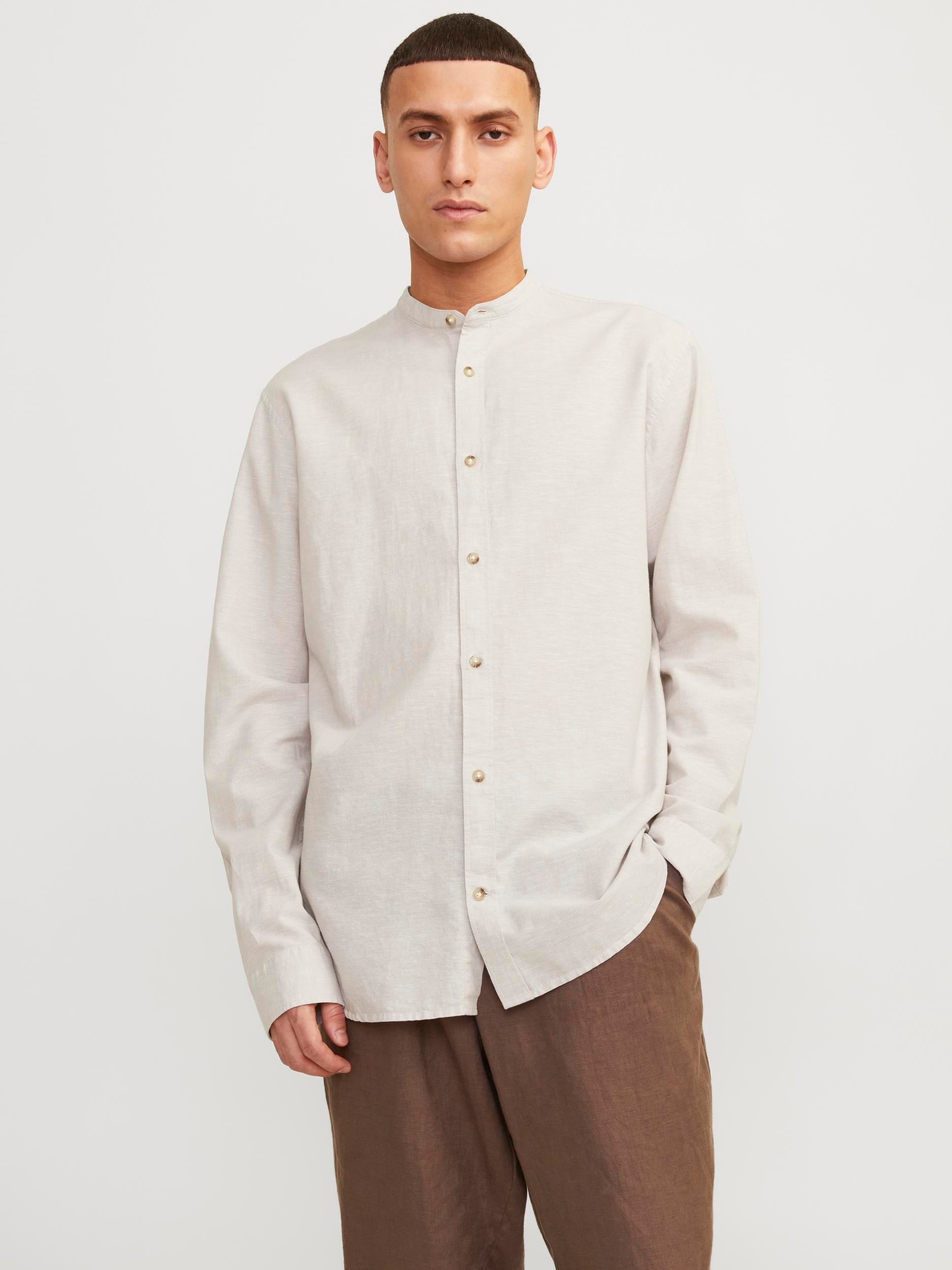 Jack & Jones Langarmhemd »JJESUMMER BAND LINEN BLEND SHIRT LS SN« von Jack & Jones