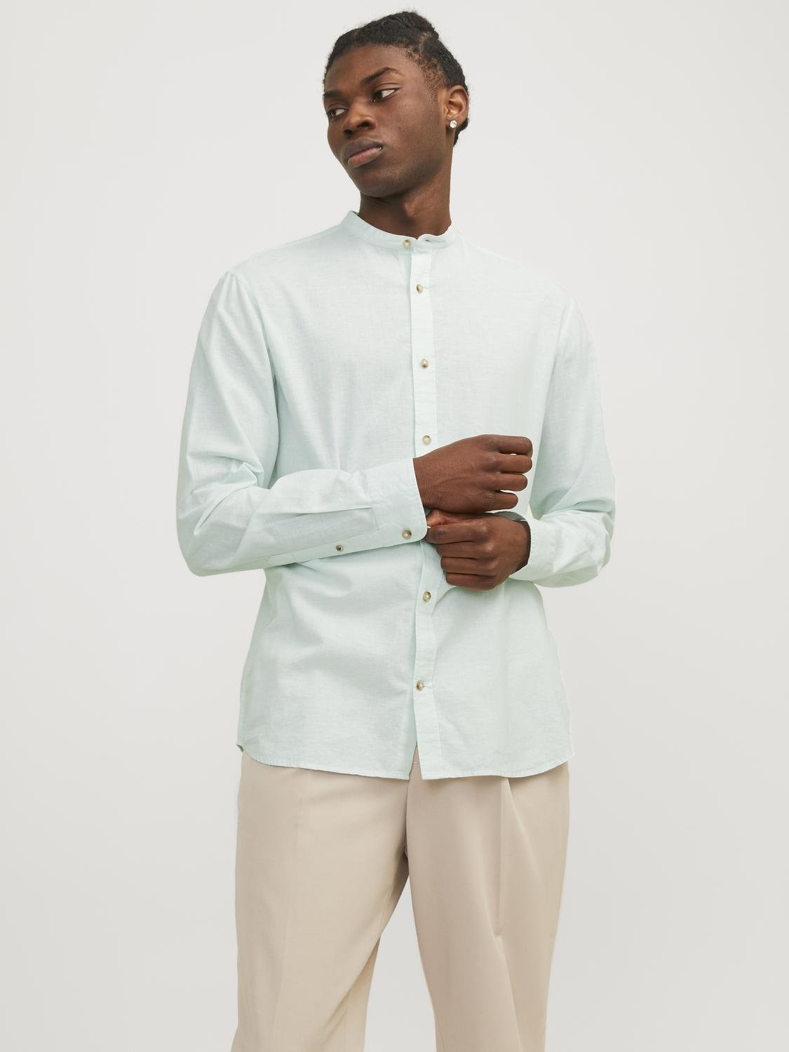 Jack & Jones Langarmhemd »JJESUMMER BAND LINEN BLEND SHIRT LS SN« von Jack & Jones