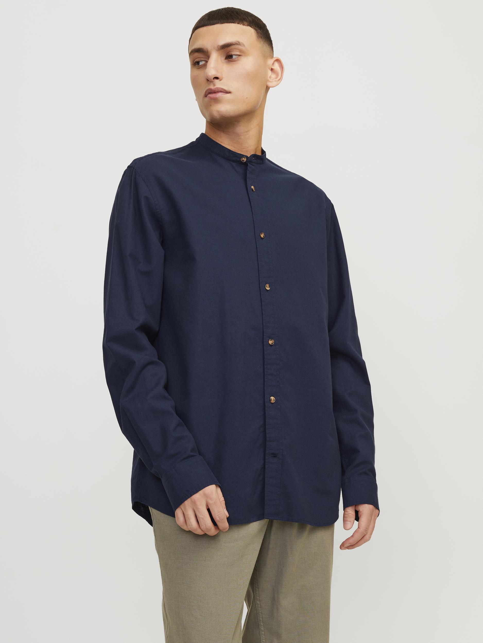 Jack & Jones Langarmhemd »JJESUMMER BAND LINEN BLEND SHIRT LS SN« von Jack & Jones