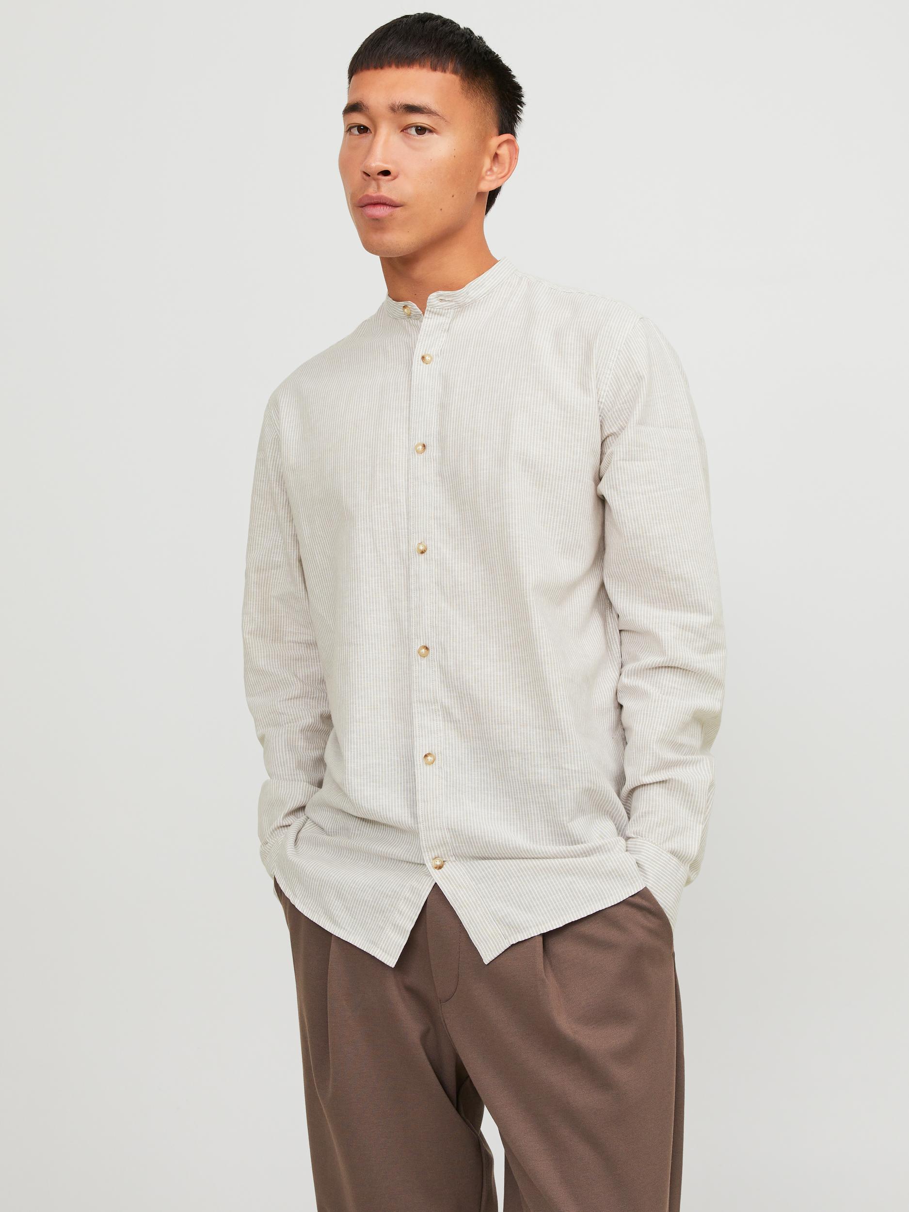 Jack & Jones Langarmhemd »JJESUMMER BAND LINEN BLEND SHIRT LS SN« von Jack & Jones