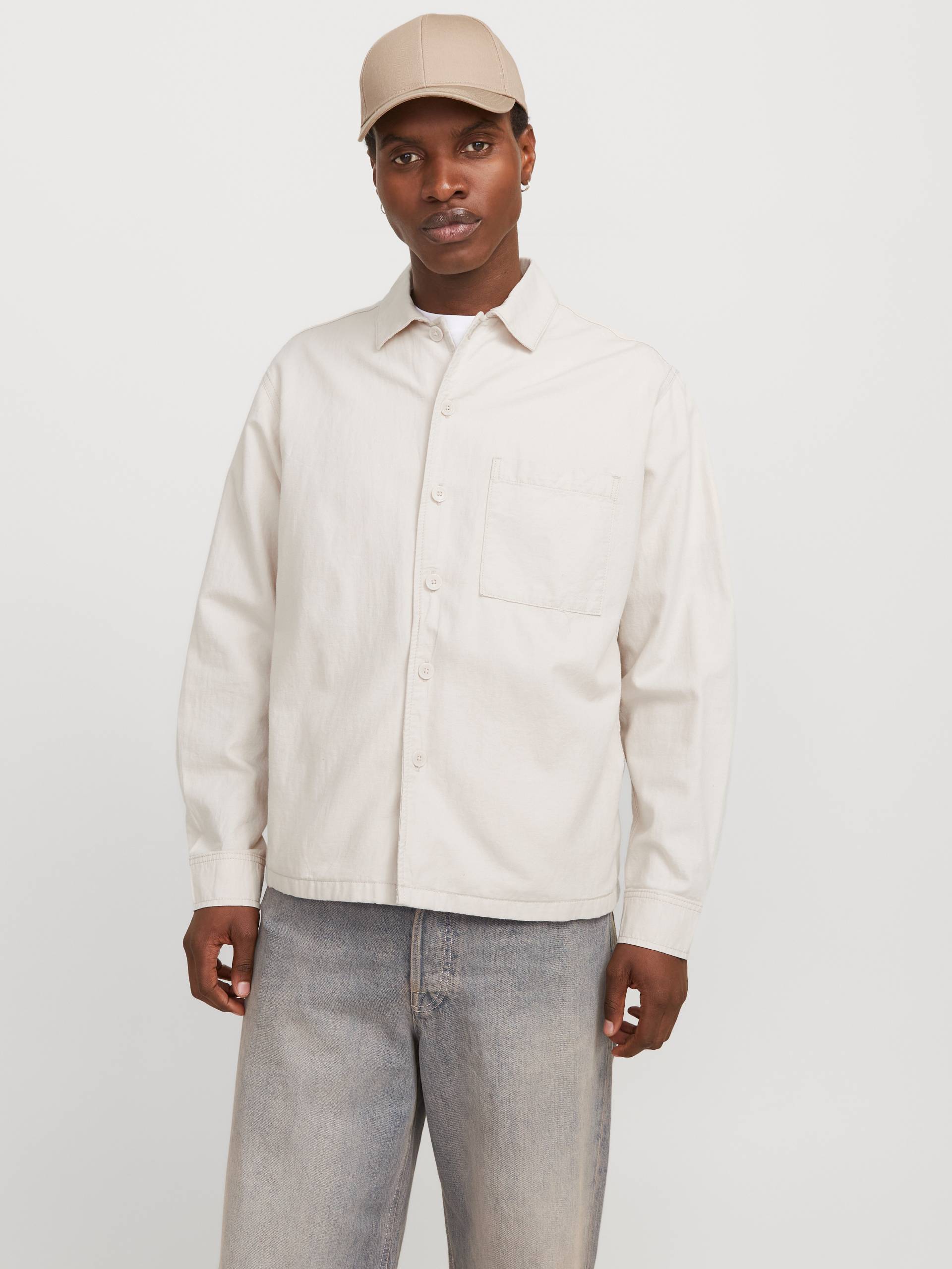 Jack & Jones Langarmhemd »JJEURBAN EDGE OVERSHIRT LS SN«, mit Hemdkragen von Jack & Jones