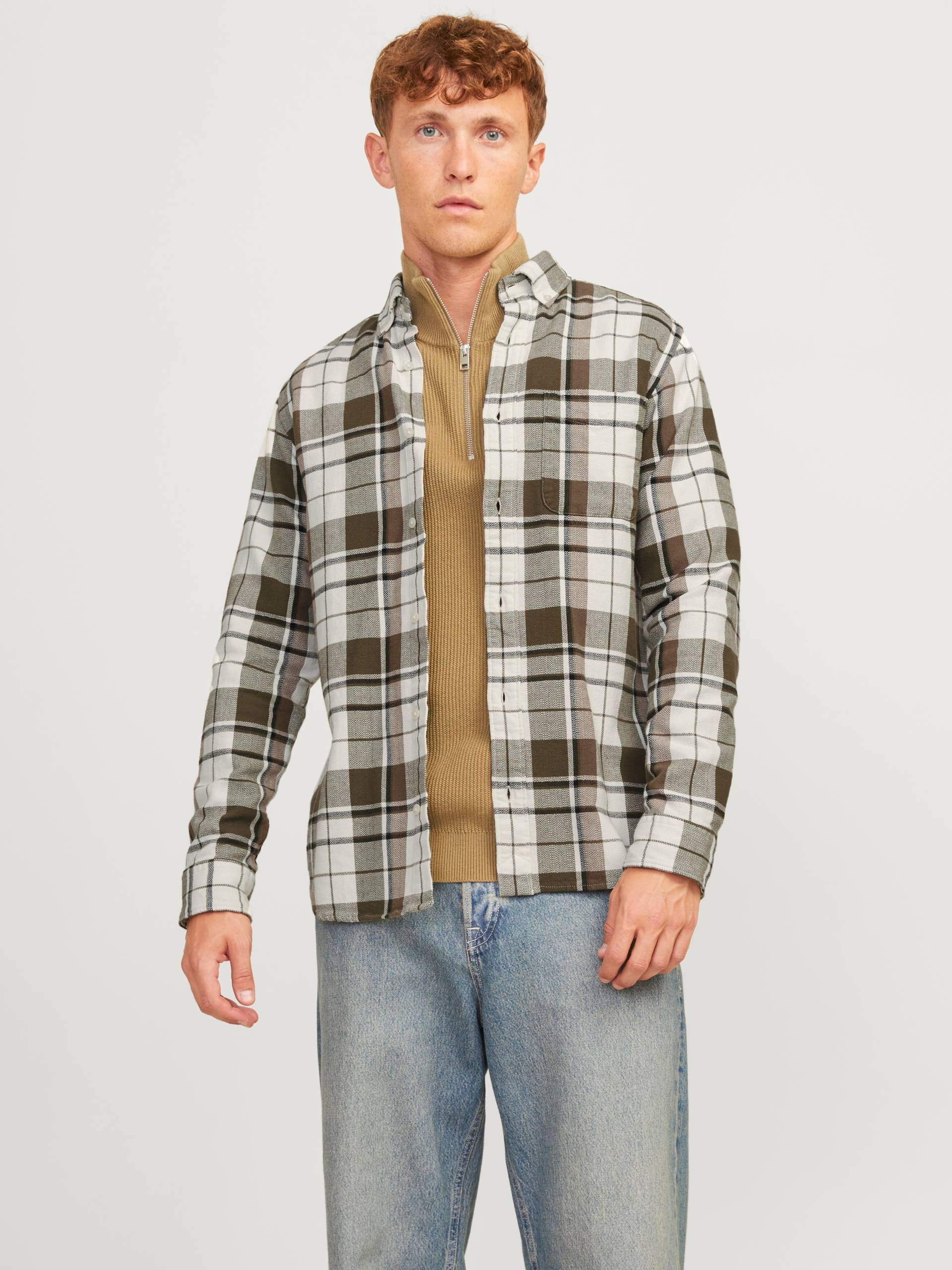 Jack & Jones Langarmhemd »JPRBLUBROOK CHECK STRUCTURE L/S SHIRT SN« von Jack & Jones