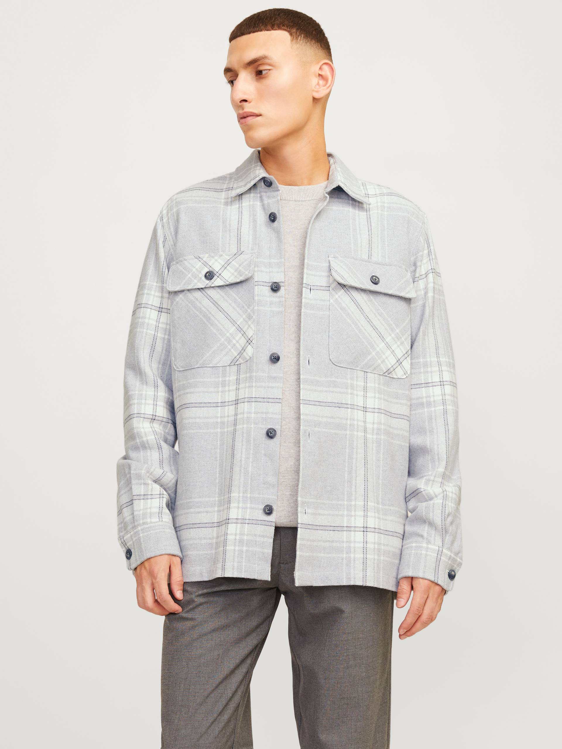 Jack & Jones Langarmhemd »JPRRAYMOND MELANGE CHECK LS OVERSHIRT SN« von Jack & Jones