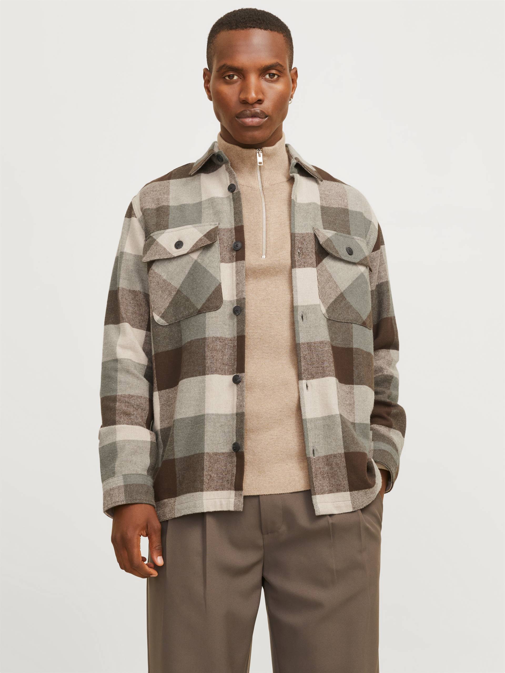 Jack & Jones Langarmhemd »JPRRAYMOND MELANGE CHECK LS OVERSHIRT SN« von Jack & Jones