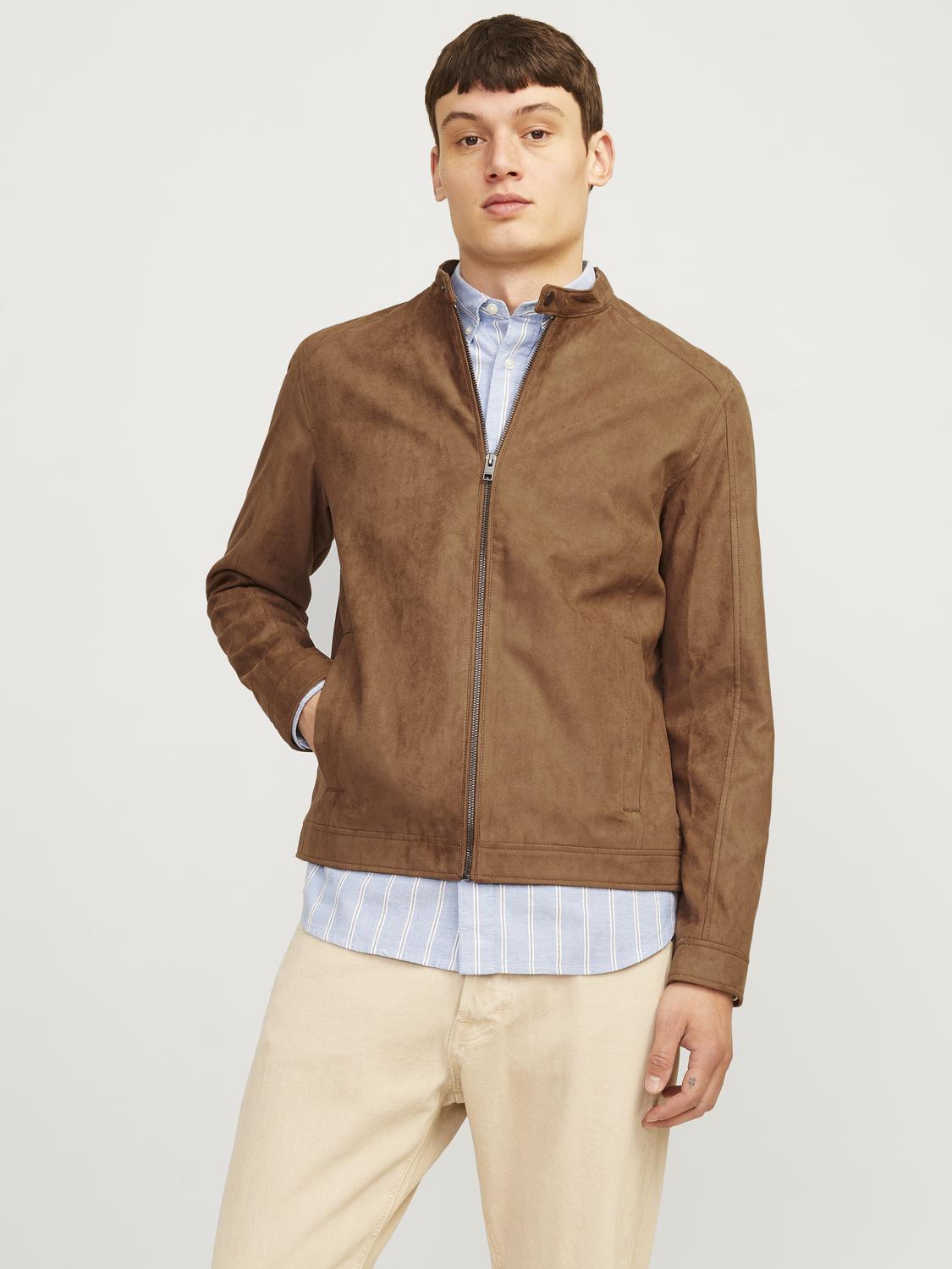 Jack & Jones Lederimitatjacke »JJEDYLAN CLEAN JACKET NOOS«, ohne Kapuze, mit Bandkargen Jack & Jones Lederimitatjacke »JJEDYLAN CLEAN JACKET NOOS«, ohne Kapuze, mit Bandkargen von Jack & Jones