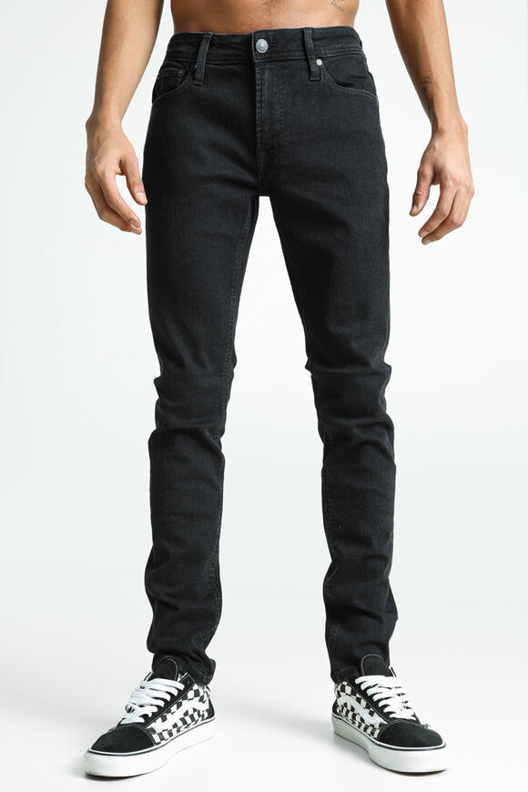 Jack & Jones Liam Skinny Jeans L32 | Black Denim | Herren  | 32/32 von Jack & Jones