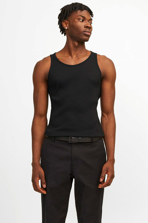 Jack & Jones Mykonos Geripptes Tanktop | Black | Herren  | L von Jack & Jones