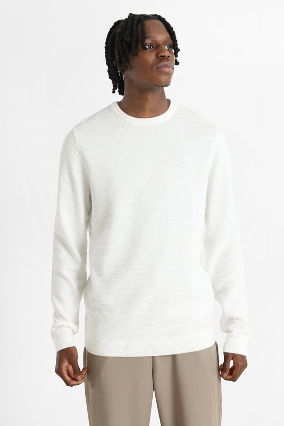 Jack & Jones Otto Strukturierter Strickpullover | Cloud Dancer | Herren  | L von Jack & Jones