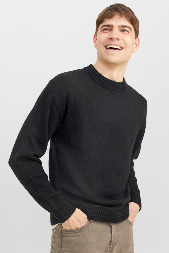 Jack & Jones Oversize Strickpullover | Black | Herren  | S von Jack & Jones