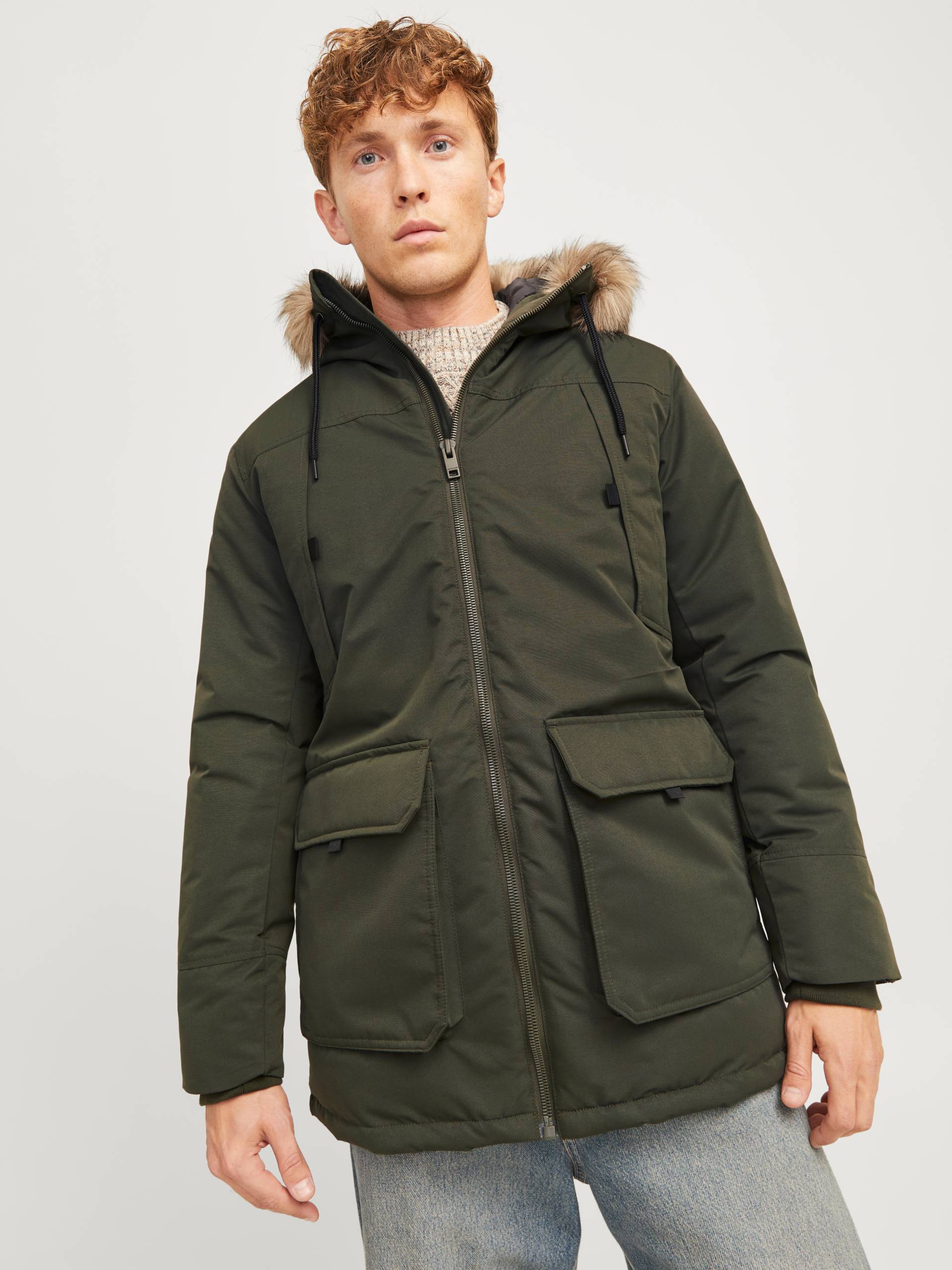 Jack & Jones Parka »JJECONSTRUCT FAUX FUR PARKA SN«, mit Kapuze von Jack & Jones