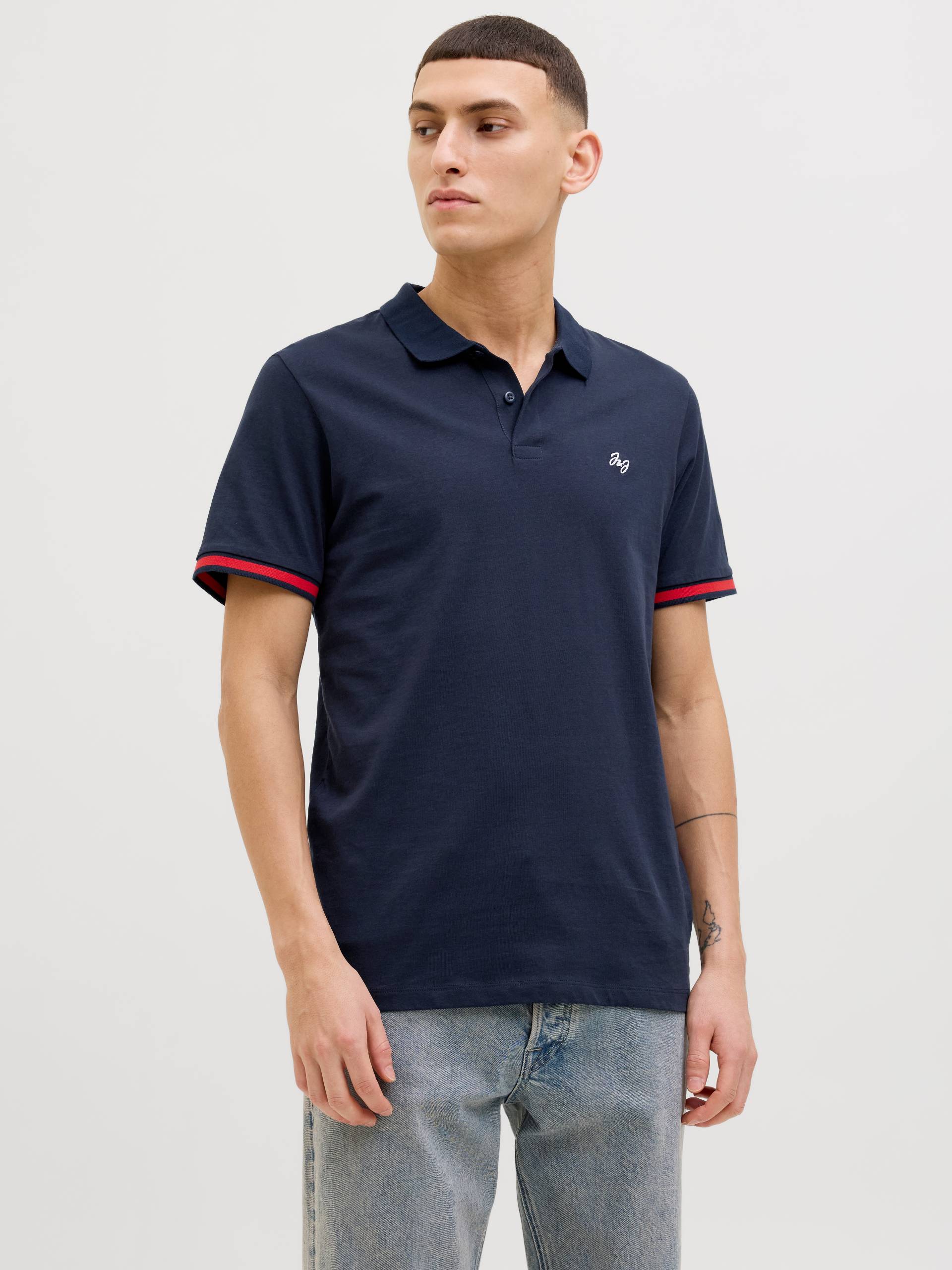 Jack & Jones Poloshirt »JJEJERSEY LOGO POLO SS SN«, mit Logo Stickerei von Jack & Jones