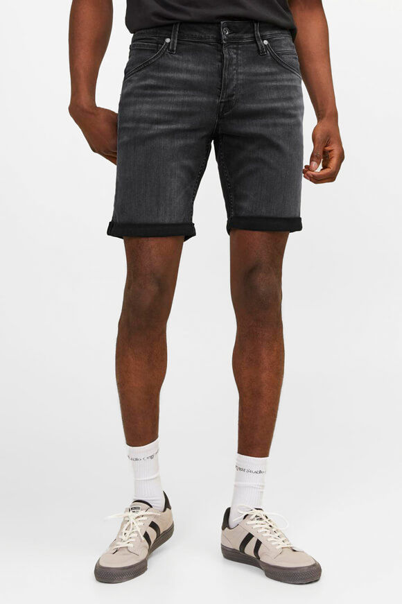 Jack & Jones Rick Fox Jeansshorts | Black Denim | Herren  | S von Jack & Jones