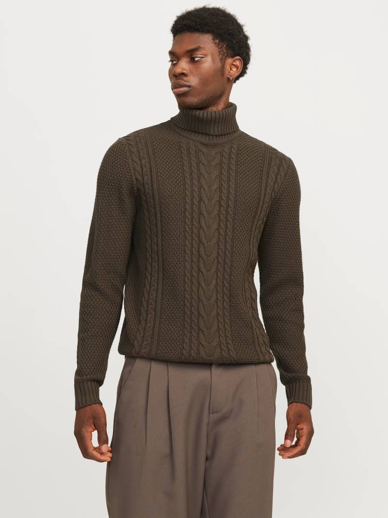 Jack & Jones Rollkragenpullover »JJCRAIG KNIT ROLL NECK AW24«, mit Zopfmuster von Jack & Jones