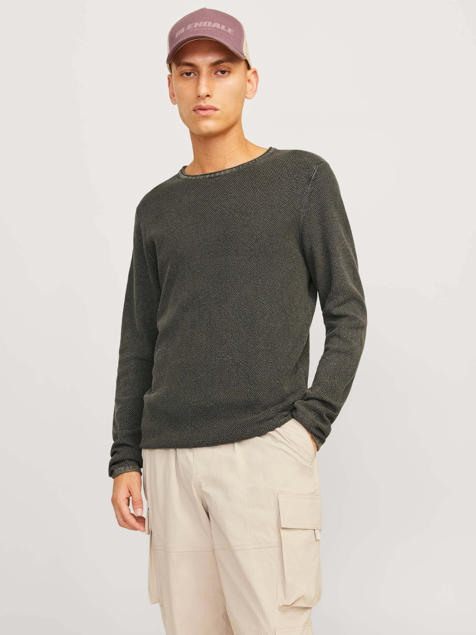 Jack & Jones Rundhalspullover »JJDEAN KNIT CREW NECK AW24«, in gewaschener Optik von Jack & Jones