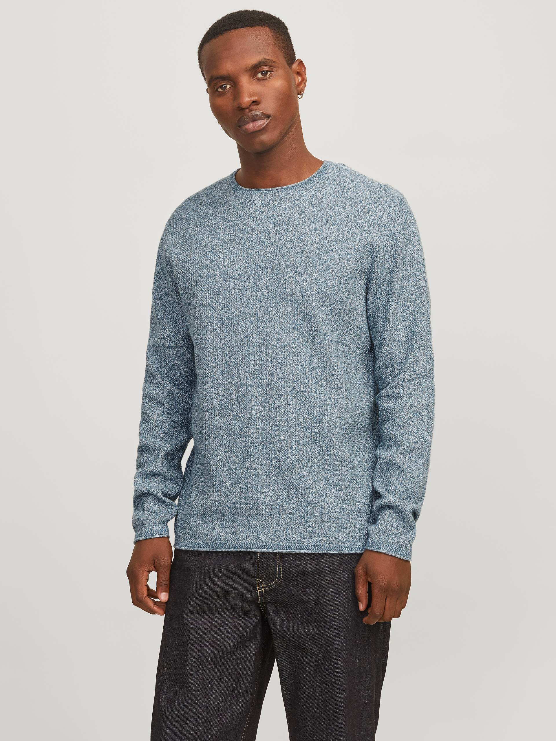 Jack & Jones Rundhalspullover »JJECOOPER KNIT CREW NECK NOOS«, in Strick Optik von Jack & Jones