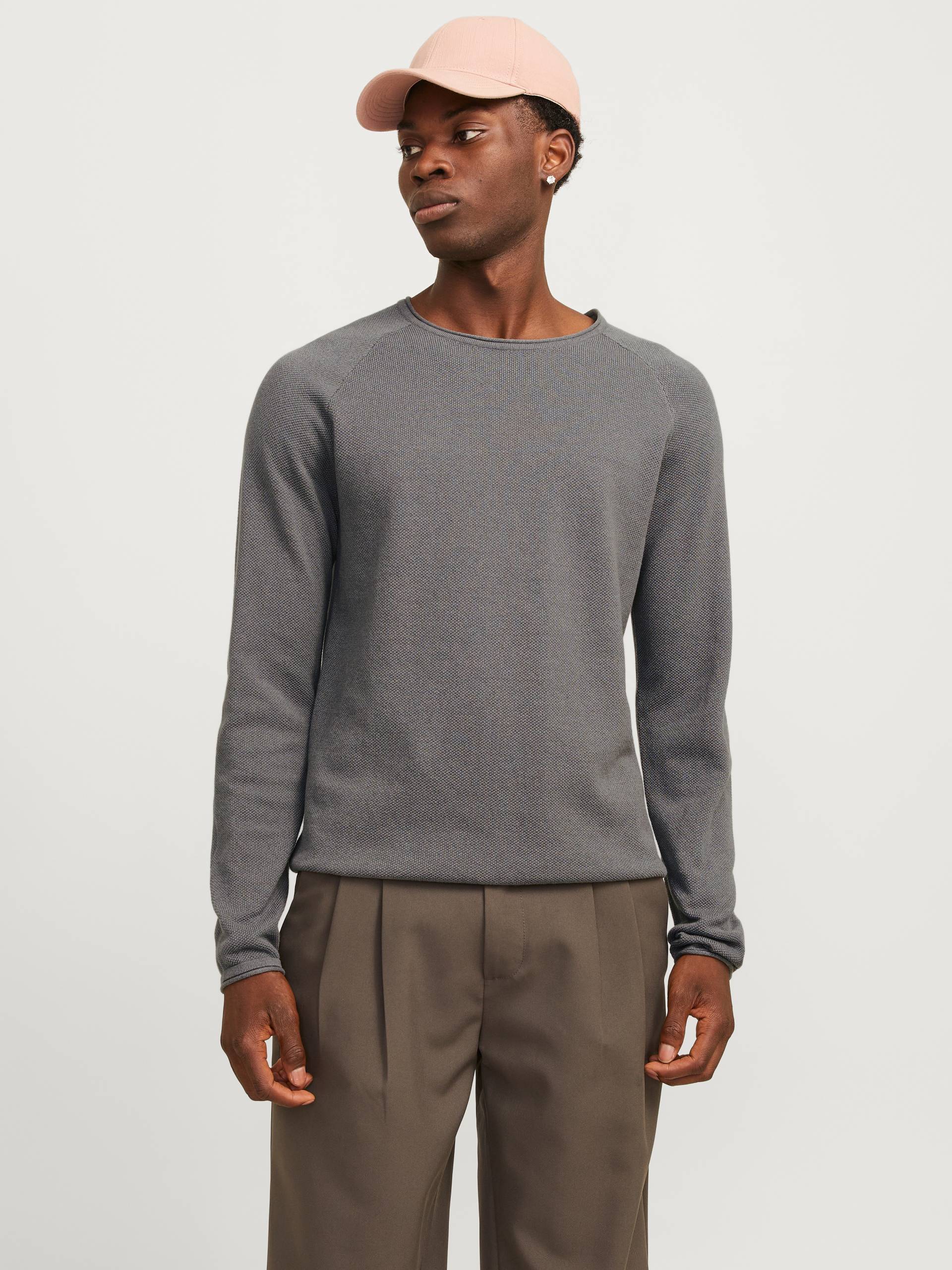 Jack & Jones Rundhalspullover »JJEHILL KNIT CREW NECK NOOS«, aus Strukturstrick von Jack & Jones